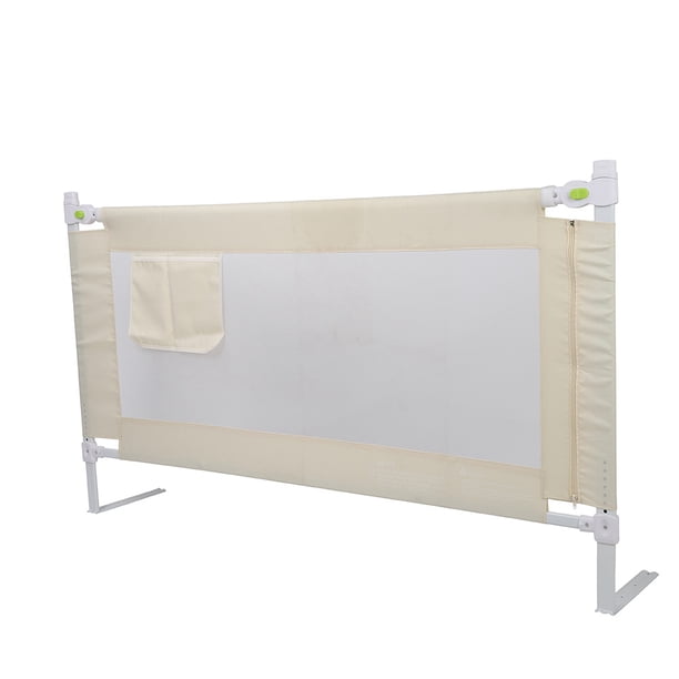 Barandilla de Cama Larga, Construcción Estable Y Ligera, Malla, Protección Contra Caídas, material lavable, fácil Montaje, Hebilla Con Cerradoura, Seguro para Niños Pequeños