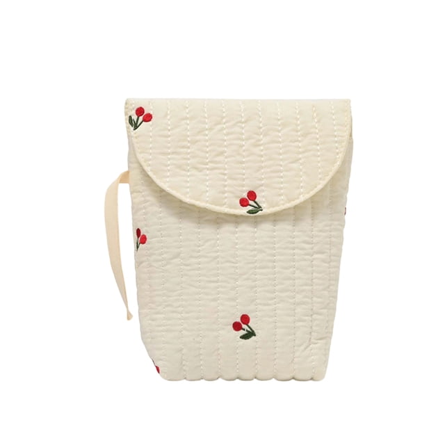 Cute Embroidered Stroller Storage Soft Breathable Fabric Handbag Portable Organizing For