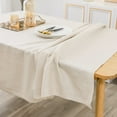 thumbnail image 2 of DriftAway 100 Percent Pure Linen Rectangle Decorative Table Cloth for Kitchen Daily Use Farmhouse Table Cover for Indoor Outdoor Dining Buffet Table Parities Dinner 55" x 102" Solid Linen, 2 of 8
