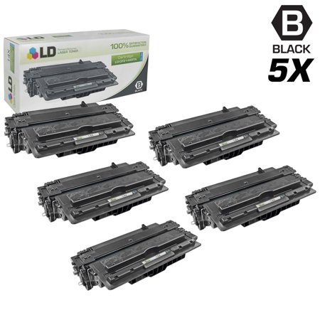 Ld remanufactured replacements for cf214x ( 14x) 5pk hy black toner cartridges for laserjet enterprise 700 m712dn  m712n  m712xh  m725z+  mfp m725dn  mfp m725f  & mfp m725z