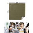 thumbnail image 5 of Cloth Napkins Set of 4 - 20x20 Inches, Sage Green Washable Reusable Table Napkins, Brown Solid Color Simple Abstract Soft & Absortbent Dining Napkin for Party Wedding Hotel Restaurant, 5 of 8