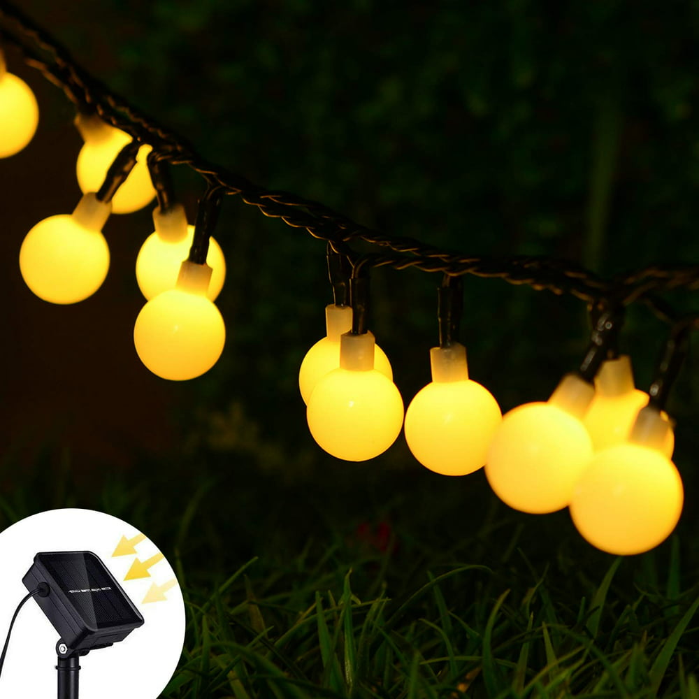 Coolmade Solar Globe Fairy String Lights, 50 LED Ball