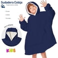 thumbnail image 2 of Sudadera Cobija Bluelander para Niño o Niña, Unisex, Capucha con Borrega y Mangas, Azul, 2 of 5