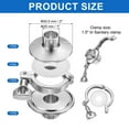 thumbnail image 2 of Uxcell Sanitary Clamp Fitting, 1.5" Tri Sanitary Clamp to 1" Tube OD Weld Ferrule 304 Stainless Steel Heavy Duty Sanitary Pipe Fittings with Clamp and Silicone Gasket, Silver, 2 of 6