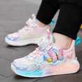 thumbnail image 6 of Willtoo Girls Kid's Butterfly Running Sneaker Tennis Mesh Athletic School Gym Lace-up Walking Shoes for Toddler/Little Kid/Big Kid, 6 of 6
