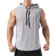 thumbnail image 1 of Sudadera con capucha deportiva para hombre, camisetas sin mangas, entrenamiento, gimnasio, culturismo, camiseta de secado rápido - Gris, 1 of 5