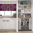 thumbnail image 5 of LALILO Kitchen Curtain Valance Ornamental Mandala Mandala Rod Pocket Window Curtain 52"x 18" Set of 2, 5 of 5