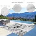 thumbnail image 3 of Vintage Bees Crowns Outdoor Rug 3x5 Ft - Reversible Patio Rug Outdoor Camping Rugs, Retro Leaves Rings Gray Wooden Washable Indoor Outdoor Area Rugs, Non-Slip Outdoor Carpet Runner for Deck/Porch, 3 of 8