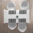 thumbnail image 3 of Ambesonne Retro Place Mats Set of 4, Geometric Ribbon Stripes, Standard Size, White Black, 3 of 4