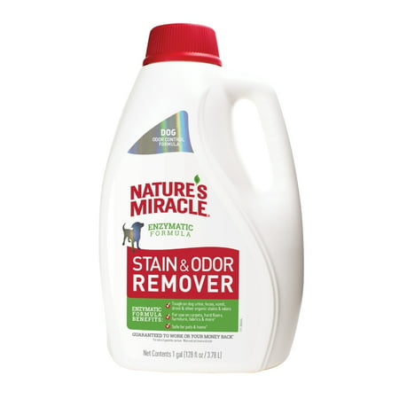 Nature's Miracle Dog Stain & Odor Remover with Enzymatic Formula Pour, 128 (Best Way To Eliminate Dog Odor)