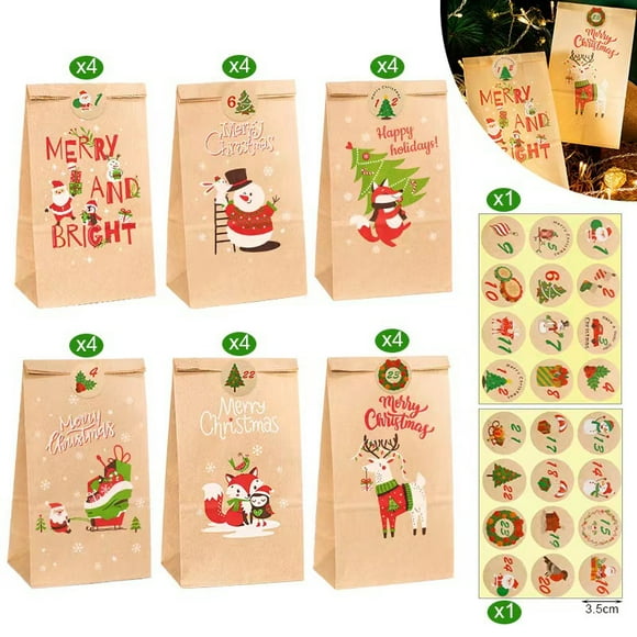 Advent calendar to fill: Beautiful 2022 Advent calendar to fill yourself with bags and number stickers – DIY Advent calendar adults, Advent calendar children – Advent calendar to fill yourself