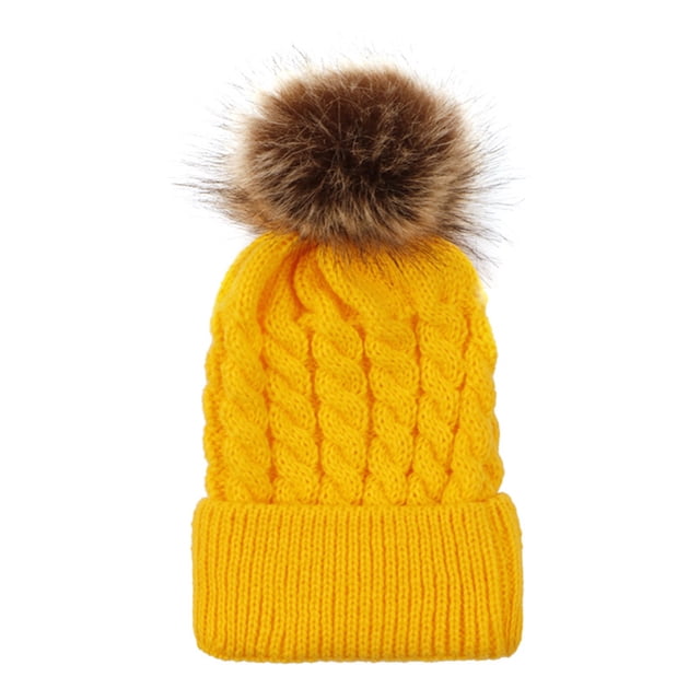 Bonnet en Laine Tricoté Chaud pour Femmes, Cache-Oreilles