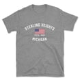 thumbnail image 1 of Sterling Heights Michigan Patriot Men's Cotton T-Shirt, 1 of 1