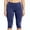 Dark Blue, variant on LoTiSee Women High Waist Knee Length Stretch Capri Leggings, Premium Cotton Skin-friendly Comfortable Casual Cropped Long Tights For Daily Sports