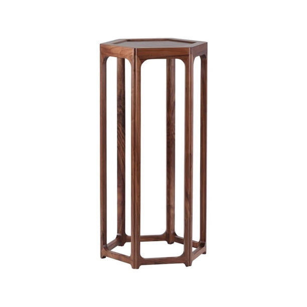 Soporte for macetas de interior, soporte for plantas de jardín de madera de nogal for decoración del hogar y la oficina.