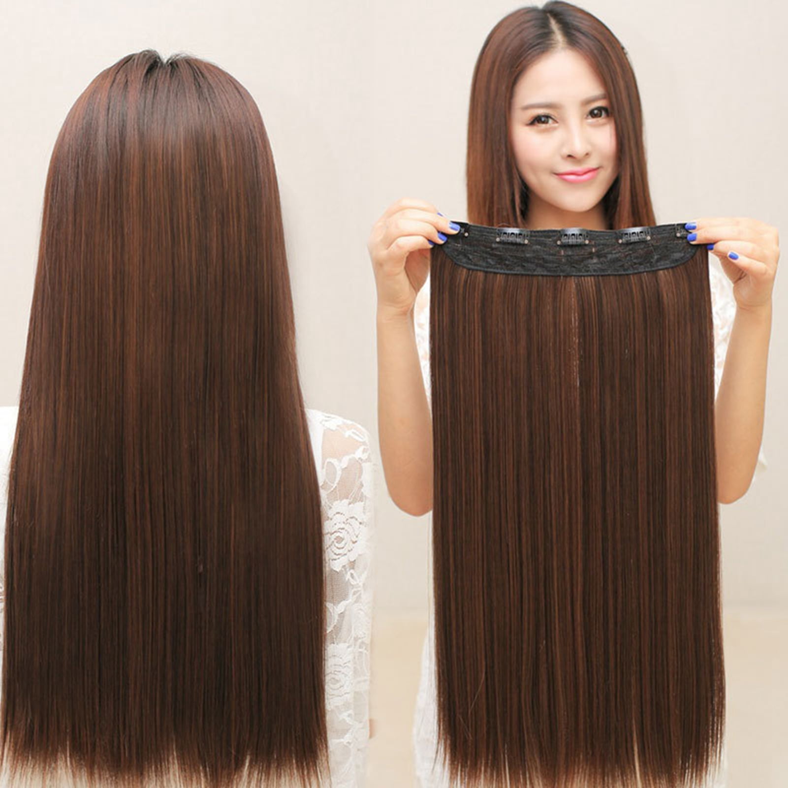 Kaola Fashion Women Solid Color Long Straight Central Parting Wig Hair Party Hairpiece Kaola Fashion Women Solid Color Long Straight Central Parting Wig Hair Party Hairpiece