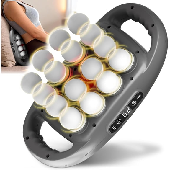 16 Head Massage Gun Deep Tissue,Percussion Massager for Muscle Relief,9 Speeds & 9 Intensities Muscle Massage Gun for Shoulders, Waist, Office Staff