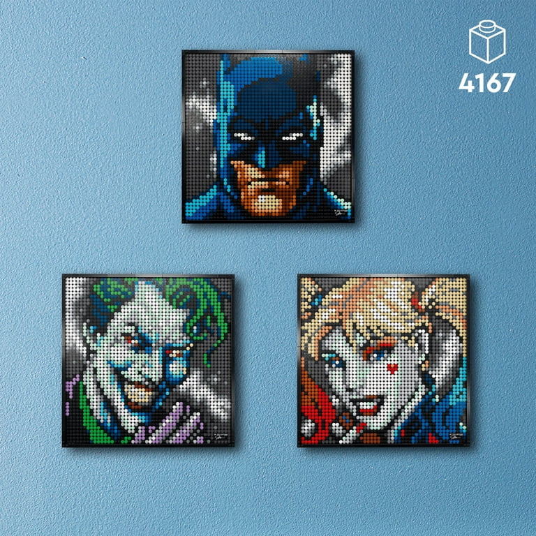 LEGO Art Jim Lee Batman Collection 31205 Building Blocks - Superhero Canvas  Wall Decor with Joker, Harley Quinn, or Batman Portraits, DC Comics DIY  Poster, Gift Idea for Men, Women, and Adults -