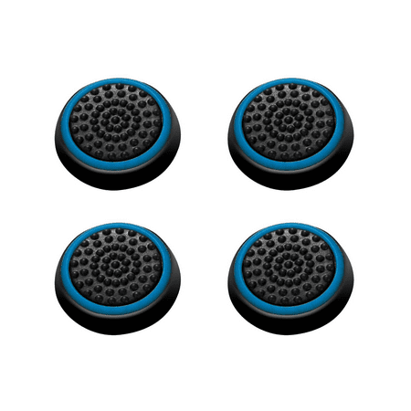2 Pair / 4 Pcs Wireless Controllers Silicone Analog Thumb Grip Stick Cover, Game Remote Joystick Cap Compatible with PS4 Dualshock 4/ PS3 Dualshock 3/ PS2 Dualshock/Xbox One/360, Blue