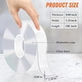 thumbnail image 7 of Ultra-Strong Double Sided Adhesive Nano Tape Transparent Reusable Waterproof Tapes Heat Resistance for Bathroom Home Decoration 16.4FT Traceless Magic Tape, 7 of 7