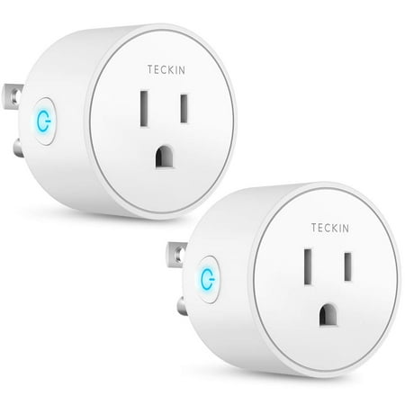 Teckin Smart Plug, Timer and Remote Control, Voice Control, Mini Smart Outlet, 2 Packs