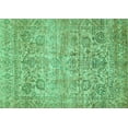 thumbnail image 1 of Ahgly Company Machine Washable Indoor Rectangle Oriental Turquoise Blue Traditional Area Rugs, 7' x 9', 1 of 4