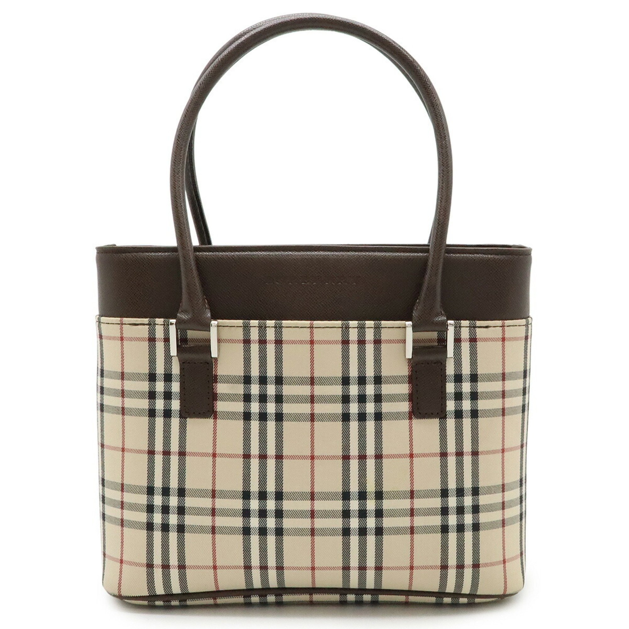 Pre-Owned BURBERRY Nova Check Pattern Handbag Tote Bag  display picture 3
