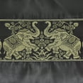 thumbnail image 5 of Black Playful Elephant Pair Silk Throw Pillow Cushion Cover Set, 5 of 6