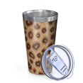 thumbnail image 2 of 16oz Tumblers Leopard Pattern Stainless Steel Vacuum Insulated Double Wall Travel Tumbler Cups Mug with Lid and Straw,Cleaning Brush for Coffee,Tea, 2 of 4