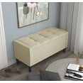 thumbnail image 2 of HMD Banc de Rangement Rembourré en Braylen 42", Beige, 2 of 5