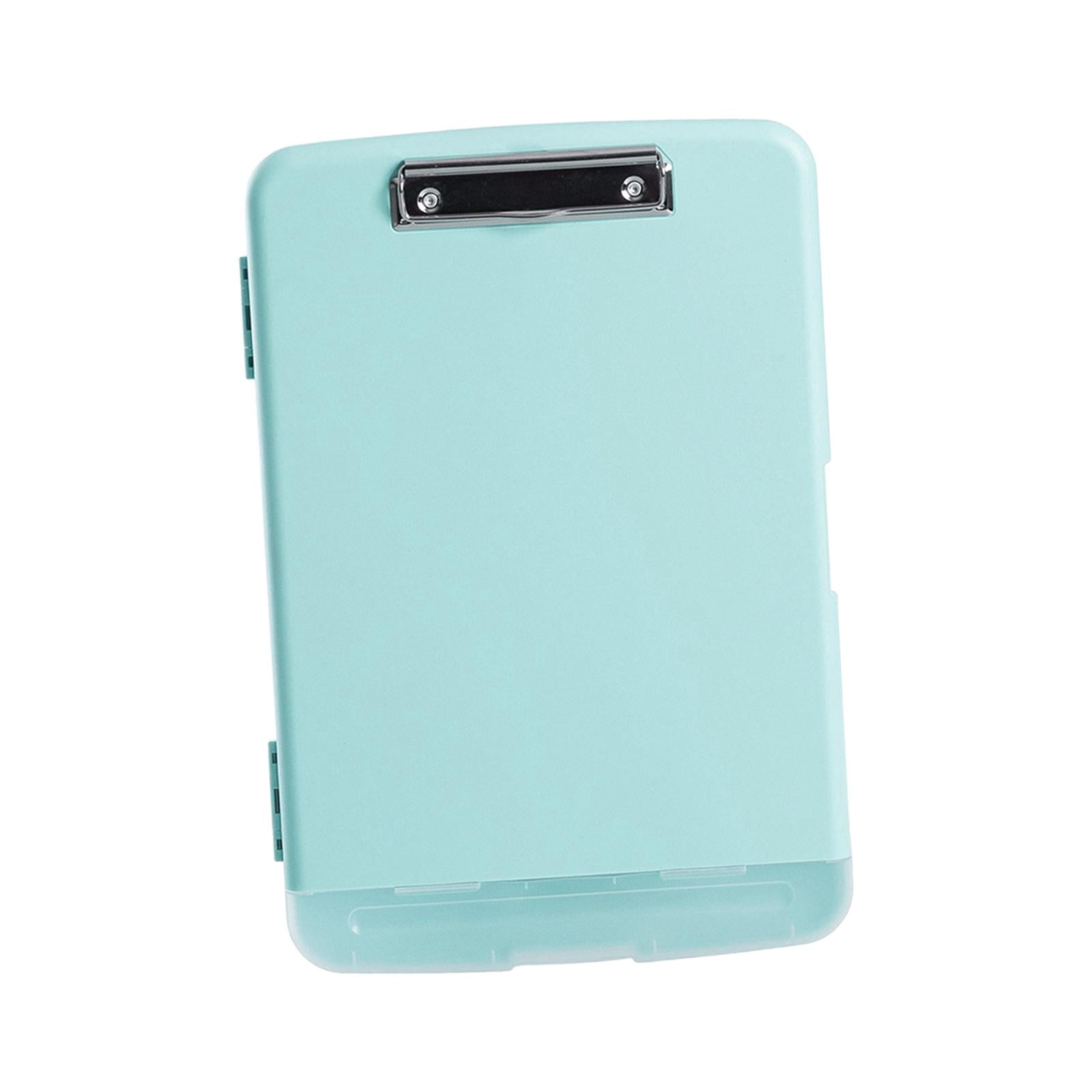 SunniMix Clipboard with Storage Folder with Pen Holder, Dustproof, High Capacity, Nursing light blue