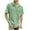 Green, variant on WREESH Men's Linen Button Down Shirts Short Sleeve Solid Color Cotton Linen Casual Shirt with Foldable Collar White