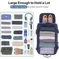 thumbnail image 3 of Airport Luggage Checked Bag - 60L Travel Duffle Bag for 4-5 Day Short Trip, Compact Foldable Travel Duffel Bags for Traveling with Shoe Compartment for Men Women, Checked Luggage, Dark Blue, 3 of 19