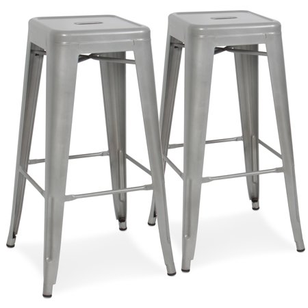 Best Choice Products 30in Metal Modern Industrial Bar Stools with Drainage Holes for Indoor/Outdoor Kitchen, Island, Patio, Set of 2, (Best Bar Stools For Kitchen)