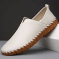 thumbnail image 3 of Men's Casual Loafers Slip On Leather Shoes Comfortable Lightweight Driving Shoes Male Moccasins Classic Penny Loafer Flats Boat Shoes Outdoor Walking Shoes, 3 of 12