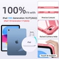 thumbnail image 2 of Getino Compatible with Apple iPad 10th/11th Generation A16 Case 11 inch Clear Back Cover with Pencil Holder, Red, 2 of 7