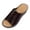 Brown, variant on Slide Sandals Open Toe Non-Slip Square Toe Slide Flat Arch Flatform Slip-Resistant flat sandals for women Flat Heel Stability