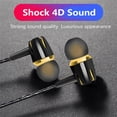 thumbnail image 2 of Wired Subwoofer Headphones Electroplating Bass Stereo In-ear Earbuds with Mic Hands-free Calling Phone Headset, 2 of 8