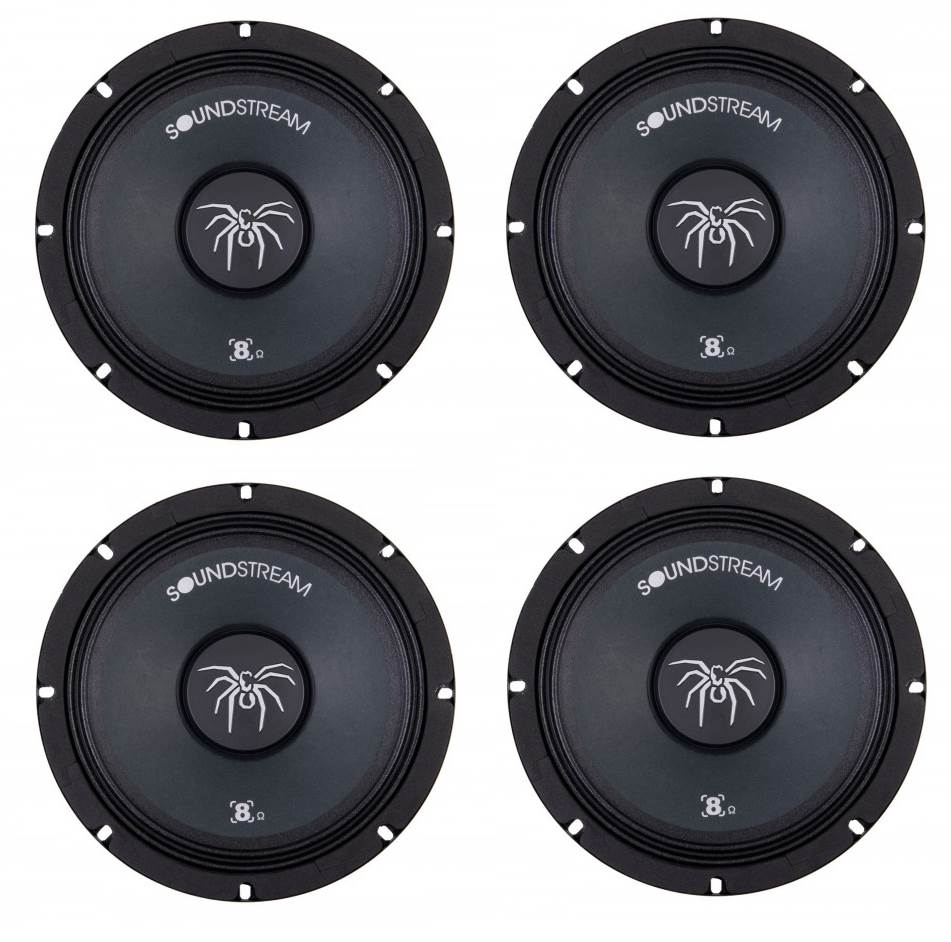 8-Ohm Mid Range Pro Audio Speakers 