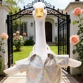 thumbnail image 6 of CuiLiyq 23 Inch Easter Goose Outfit, Glittering Plaid Shirt, Garden Decor for Porch Yard Outdoor, Farmhouse Holiday Display, Photo Prop for Themed Parties, 6 of 8