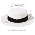 thumbnail image 3 of Sombrero Lanzom, plegable, ala ancha, diseño de barco de paja, color blanco, talla M, 3 of 6
