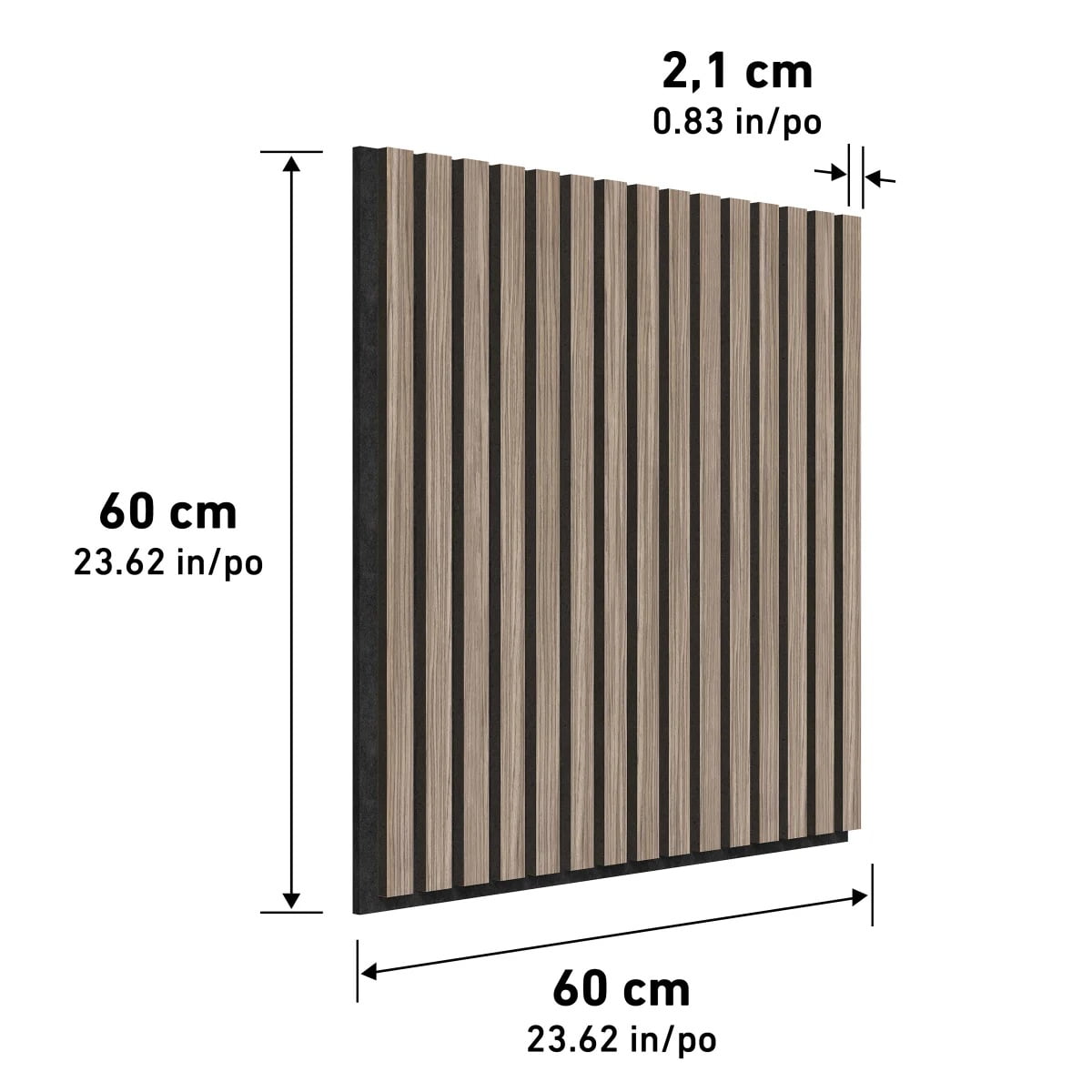Artika Sonolok Sound-Absorbing Slatted Panel Kit, Walnut, 15.5 Sq Ft (4 Panels)