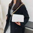 thumbnail image 3 of Bolsos con solapa y cadena para mujer, con estampado geométrico, a la moda (blanco) Tmvgtek Para estrenar, 3 of 9
