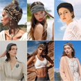 thumbnail image 5 of Diadema suave Boho BRILLAR Estampado Flores Leopardos juego de 2, 5 of 5