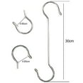 thumbnail image 2 of Qianha Mall Long S-shaped Hook 6pcs Extra S Hooks Heavy Duty Stainless Steel Hook for Kitchen Closet Bathroom Garage Workshop Office for Hanging for Kitchen, 2 of 8