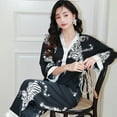 thumbnail image 4 of New Ice Silk Pajamas Women's White Tiger Long Sleeve Simulated Silk Summer Home Wear Pants Set, 4 of 10