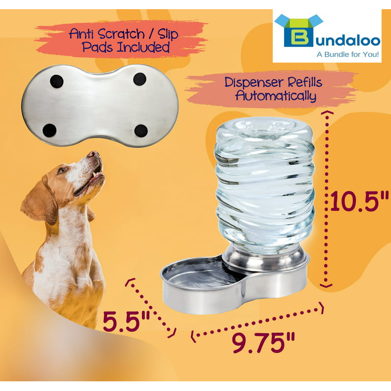 Pawow Plastic Dog Bowls for Small Dogs, with No Drip Dog Crate Water Bottle  Dispenser, Adjustable Height, 3 in 1 Standing Drinking Detachable Food