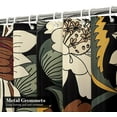 thumbnail image 3 of Extra Long Boho Floral Shower Curtain 72 x 84, Abstract Bathroom Shower Curtain with Tropical Leaves, XL Rustic Flower Shower Curtains for Vintage Bathroom Decor, 3 of 6