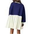 thumbnail image 3 of Wiyuqeen Crew Neck Patchwork Mini Dresses for Women Petite Ladies Long Sleeve Workout Dresses Oversized Comfy Trendy Dresses, 3 of 6