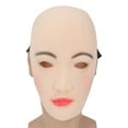 thumbnail image 2 of Latex Human Female Face, Stretchy Latex Women Face  Half Face  for Crossdressing, 2 of 7